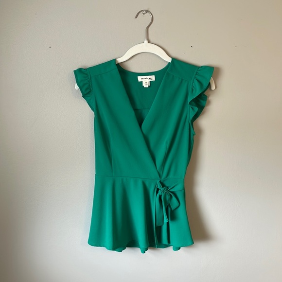 Monteau Tops - Green Blouse